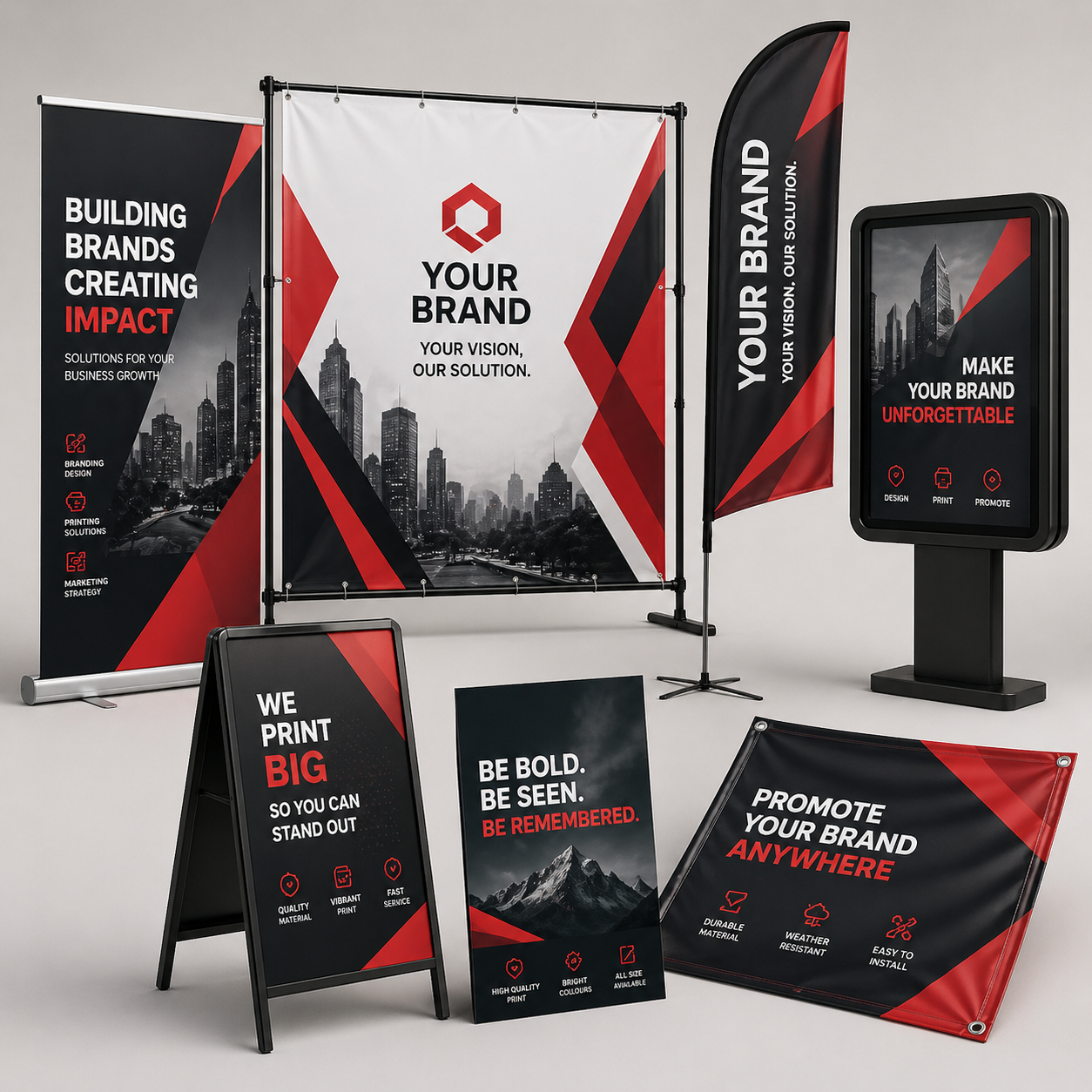 Advertising materials and signage printing